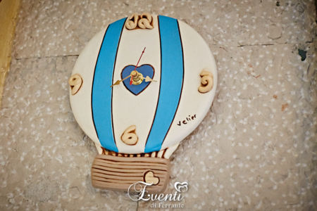 Orologio in terracotta modello mongolfiera - Ceramiche Artistiche Velier